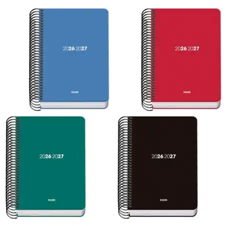 (52269) DOHE AGENDA ESCOLAR BASIC ELEMENT A6 ESPIRAL DP POLIPROPILENO COLORES SURTIDOS 2026-2027