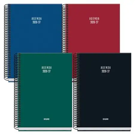 (52325) DOHE AGENDA ESCOLAR BASIC COLOUR VIBES A5 ESPIRAL DP CARTÓN FORRADO COLORES SURTIDOS 2026-2027