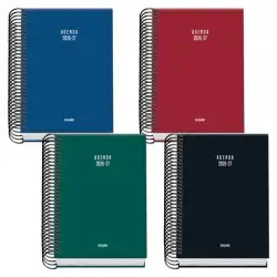 (52326) DOHE AGENDA ESCOLAR BASIC COLOUR VIBES A6 ESPIRAL DP CARTÓN FORRADO COLORES SURTIDOS 2026-2027