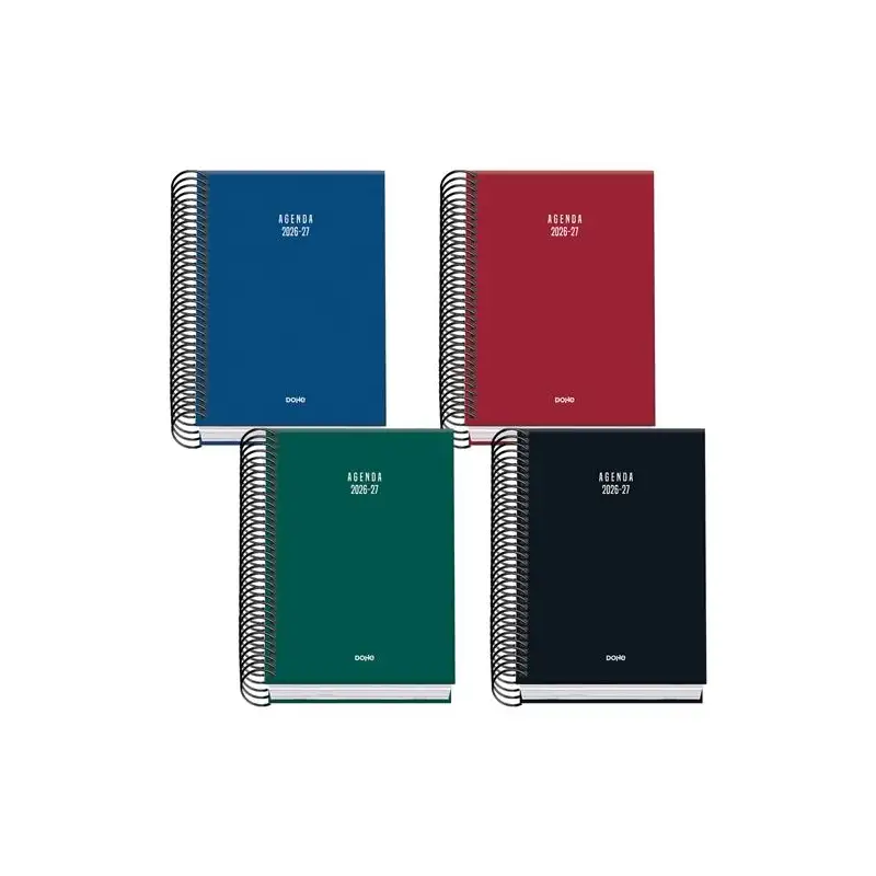 (52326) DOHE AGENDA ESCOLAR BASIC COLOUR VIBES A6 ESPIRAL DP CARTÓN FORRADO COLORES SURTIDOS 2026-2027