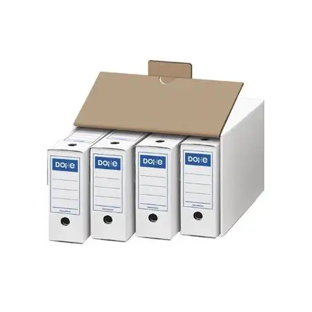 (09051) DOHE CONTENEDOR DE ARCHIVO DEFINITIVO 424X360X262MM CARTÓN BLANCO PACK 10 UD