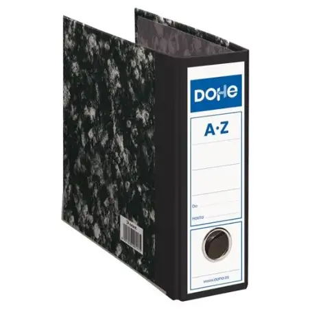(09118) DOHE ARCHIVADOR PALANCA ARCHINOVO CUARTO NATURAL LOMO ANCHO CARTÓN FORRADO NEGRO JASPEADO