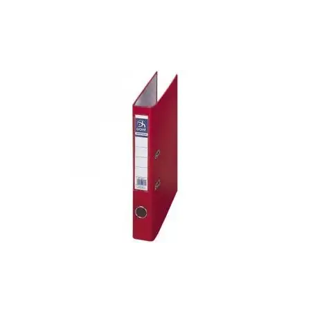 (09412) DOHE ARCHIVADOR PALANCA ARCHICOLOR FOLIO LOMO ESTRECHO RADO CARTÓN FORRADO PP ROJO