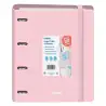(51996) DOHE CARPETA ANILLAS MIXTAS 4X35MM RECAMBIO A4 100H 5X5MM 90GR 4 SEPARADORES POLYFOAM ROSA PASTEL