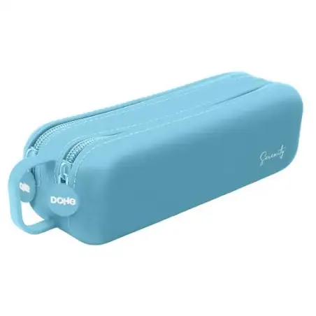 (52275) DOHE PORTATODO CUADRUPLE DE SILICONA SERENITY AZUL