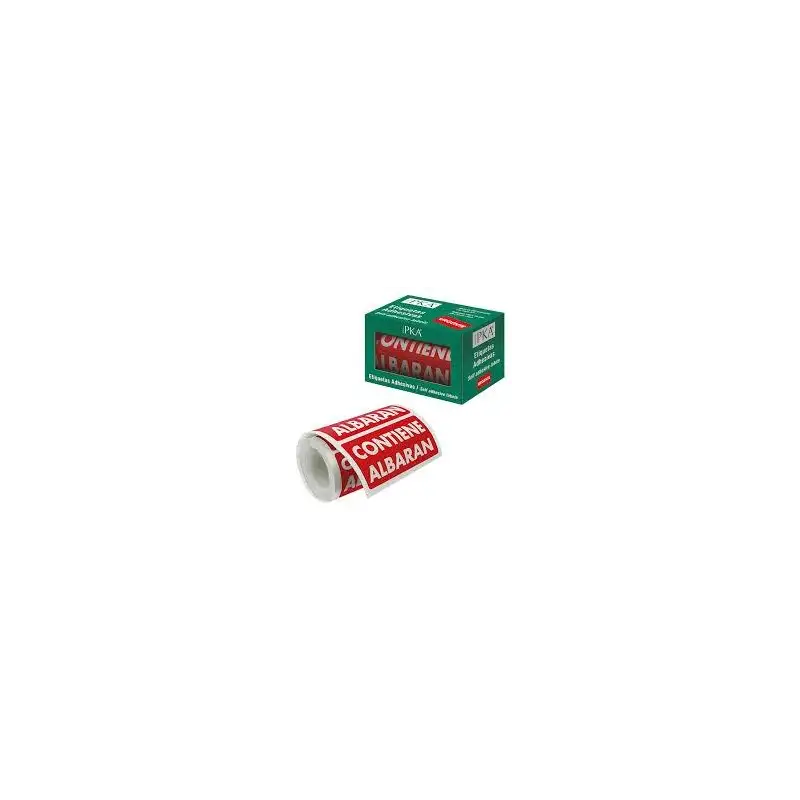 (16410) DOHE PACKIA ROLLO ETIQUETAS ADHESIVAS PREIMPRESAS PARA ENVÍOS / 100 X 50 MM / "CONTIENE ALBARÁN"