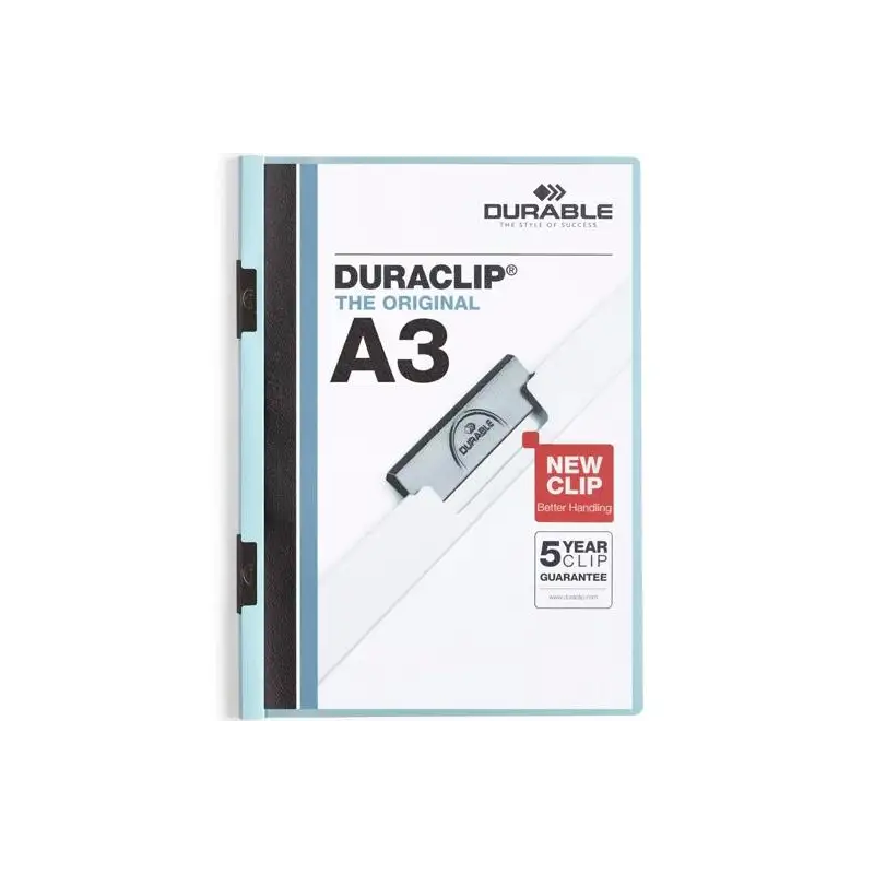 (221806) DURABLE CARPETA DOSSIER PINZA DURACLIP 60 A3 AZUL