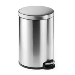 (340223) DURABLE PAPELERA CON PEDAL REDONDA 20 LITROS 360X455MM INOXIDABLE