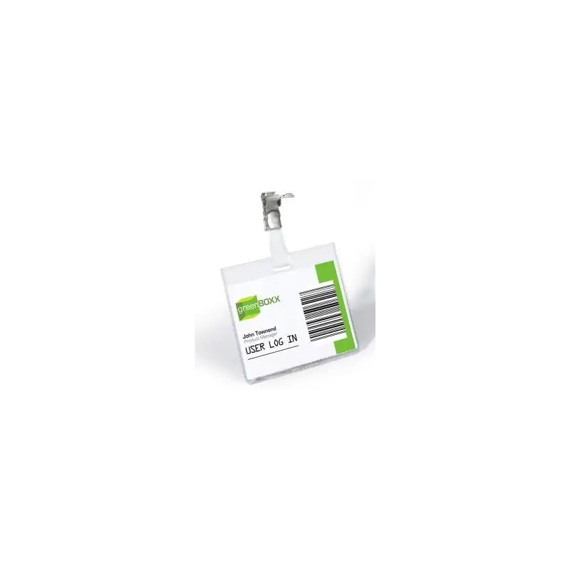 (800319) DURABLE PORTANOMBRES CON CLIP PARA IDENTIFICACIÓN 60X90MM PLÁSTICO TRANSPARENTE -25U-