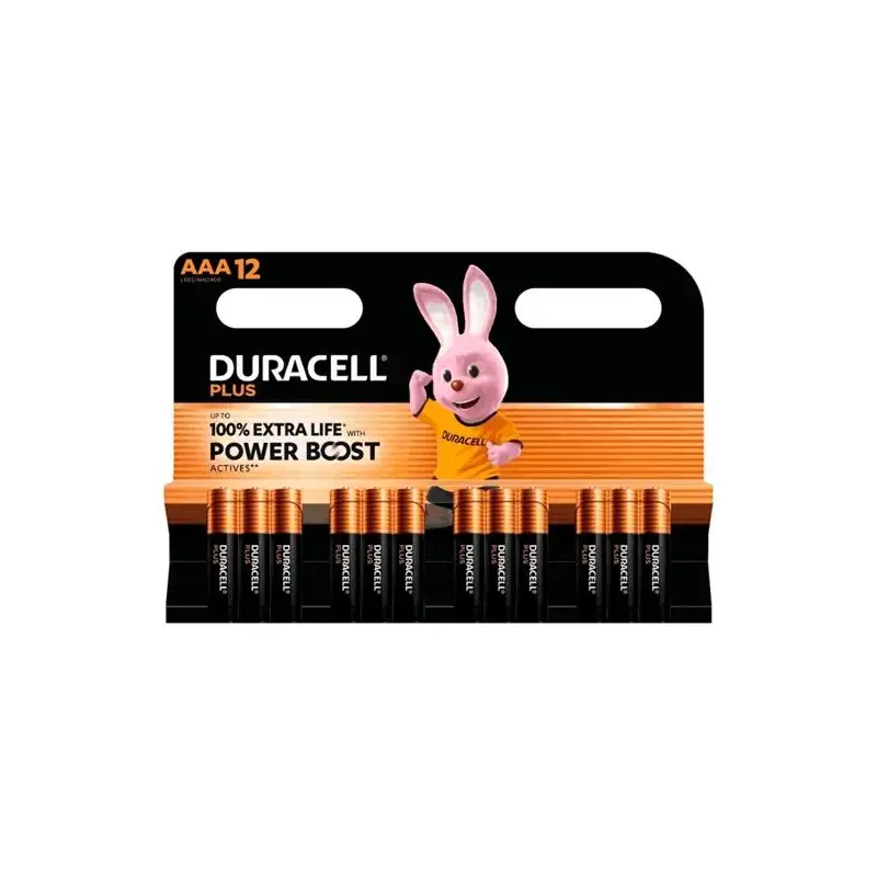 (DUR17691) DURACELL PILAS PLUS POWER BOOST LR03 ALCALINAS AAA 1.5V BLISTER 12