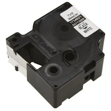 (1734821) DYMO CINTA DE ETIQUETAS INDUSTRIAL ADHESIVA ID1-24 - NEGRO SOBRE BLANCO - 24MMX5´5M - LAMINADO - ROTULADORA RHINO