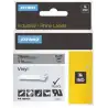 (1805435) DYMO CINTA DE ETIQUETAS INDUSTRIAL ADHESIVA ID1-12 - BLANCO SOBRE NEGRO - 12MMX5´5M - VINILO - ROTULADORA RHINO