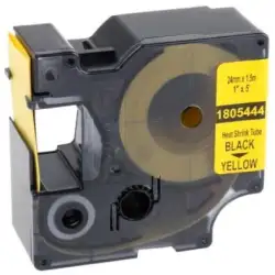 (1805444) DYMO TUBO TERMORRETRACTIL CINTA ID1- 24 - NEGRO SOBRE AMARILLO - 24MMX1´5M - ROTULADORA RHINO