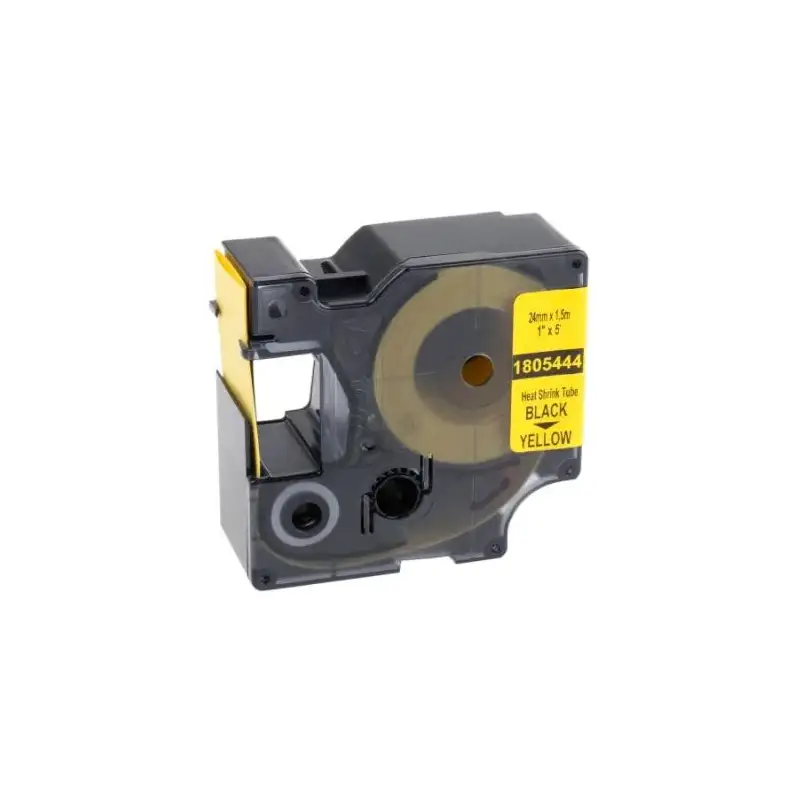 (1805444) DYMO TUBO TERMORRETRACTIL CINTA ID1- 24 - NEGRO SOBRE AMARILLO - 24MMX1´5M - ROTULADORA RHINO