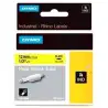 (18056) DYMO TUBO TERMORRETRACTIL CINTA  ID1-12 - NEGRO SOBRE AMARILLO - 12MMX1´5M - ROTULADORA RHINO