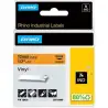 (18435) DYMO CINTA DE ETIQUETAS INDUSTRIAL ADHESIVA ID1-12 - NEGRO SOBRE NARANJA - 12MMX5´5M - VINILO - ROTULADORA RHINO