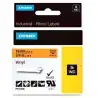 (18436) DYMO CINTA DE ETIQUETAS INDUSTRIAL ADHESIVA ID1-19 - NEGRO SOBRE NARANJA - 19MMX5´5M - VINILO - ROTULADORA RHINO