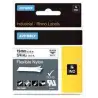 (18489) DYMO CINTA DE ETIQUETAS INDUSTRIAL ADHESIVA ID1-19 - NEGRO SOBRE BLANCO - 19MMX3´5 M - NYLON FLEXIBLE - ROTULADORA RHINO