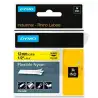 (18490) DYMO CINTA DE ETIQUETAS INDUSTRIAL ADHESIVA ID1-12 - NEGRO SOBRE AMARILLO - 12MMX3´5M - NYLON FLEXIBLE - ROTULADORA R...