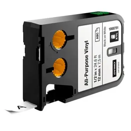 (1868751) DYMO CINTA XTL - NEGRO SOBRE BLANCO - 12MMX7M - VINILO