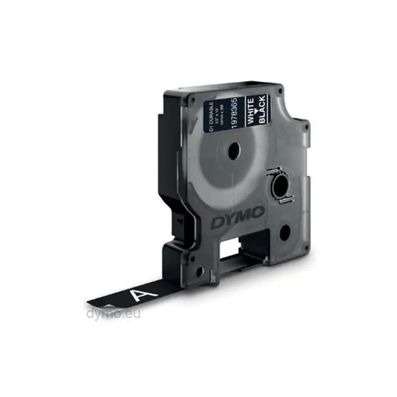 (1978365) DYMO CINTA DE TRANSFERENCIA TERMICA D1 DURABLE - BLANCO SOBRE NEGRO - 12MMX3M - ROTULADORA LABELMANAGER
