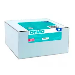 (2093098) DYMO CINTA AUTOADHESIVA ESTÁNDAR D1- NEGRO SOBRE BLANCO - 19MMX7M - PACK 10 UDS
