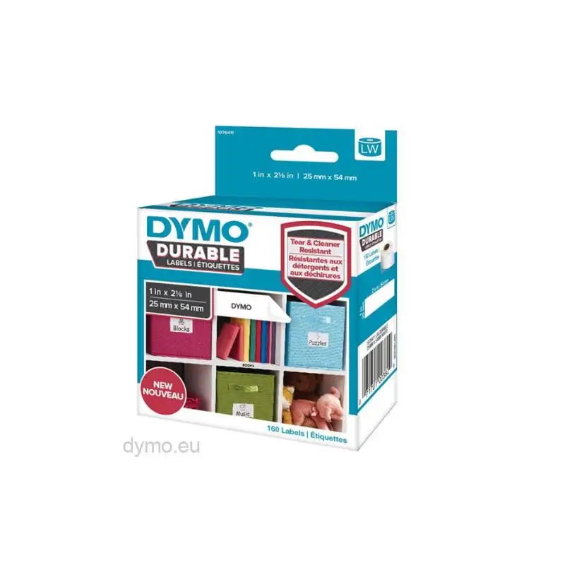 (2112283) DYMO ETIQUETA ADHESIVA DURABLE PEQUEÑOS MULTIUSOS - BLANCO - 25X54MM - ROTULADORA LABELWRITER  (1 ROLLO 160ETIQUETAS)