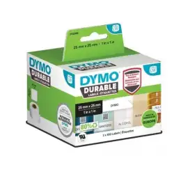 (2112286) DYMO ETIQUETA ADHESIVA DURABLE - BLANCO - 25X25MM - ROTULADORA LABELWRITER (2 ROLLOS 850UD)