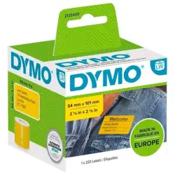 (2133400) DYMO ETIQUETAS DE TRANSFERENCIA TERMICA AMARILLO - 54X101MM (AXL) - ETIQUETAS GRANDES DE IDENTIFICACIÓN/ENVÍO - LAB...