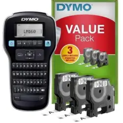 (2142267/2181011) DYMO ROTULADORA ELECTRÓNICA LM160 + 3 CINTAS D1 DE 12MM NEGRO SOBRE BLANCO (45013)  - VALUE PACK