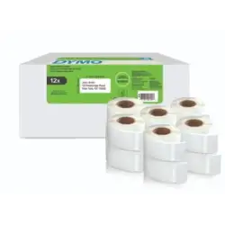 (2177563) DYMO ETIQUETAS TRANSFERENCIA TÉRMICA LW - 25X54MM - MULTIPACK DE 12 ROLLOS (500 ETIQUETAS POR ROLLO)