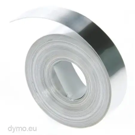(32500) DYMO CINTA DE ACERO INOXIDABLE PLATEADA -  6.4MX12MM - NO ADHESIVO - ROTULADORA RHINO
