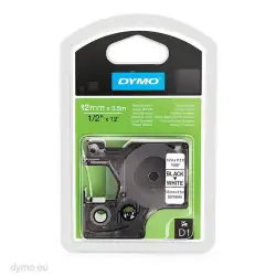 (S0718040) DYMO CINTA DE TRANSFERENCIA TERMICA D1 - NEGRO SOBRE BLANCO - 12MMX3