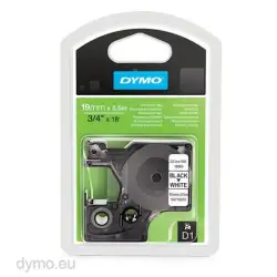 (S0718070) DYMO CINTA DE TRANSFERENCIA TÉRMICA D1 - NEGRO SOBRE BLANCO - 19MMX5
