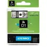 (S0720500) DYMO CINTA DE TRANSFERENCIA TERMICA D1 - NEGRO SOBRE TRANSPARENTE - 12MMX7M - POLIESTER - ROTULADORA LABELMANAGER