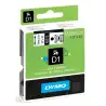 (S0720530) DYMO CINTA DE TRANSFERENCIA TERMICA D1 - NEGRO SOBRE BLANCO - 12MMX7M - POLIESTER - ROTULADORA LABELMANAGER