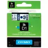 (S0720540) DYMO CINTA DE TRANSFERENCIA TERMICA D1 - AZUL SOBRE BLANCO - 12MMX7M - POLIESTER - ROTULADORA LABELMANAGER