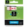 (S0720550) DYMO CINTA DE TRANSFERENCIA TERMICA D1 - ROJO SOBRE BLANCO - 12MMX7M - POLIESTER - ROTULADORA LABELMANAGER
