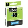(S0720610) DYMO CINTA DE TRANSFERENCIA TERMICA D1 - BLANCO SOBRE NEGRO - 12MMX7M - POLIESTER - ROTULADORA LABELMANAGER