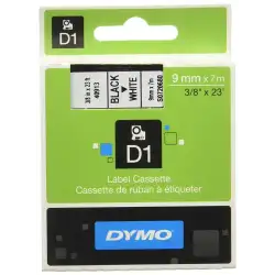 (S0720680) DYMO CINTA DE TRANSFERENCIA TERMICA D1 - NEGRO SOBRE BLANCO - 9MMX7M - POLIESTER - ROTULADORA LABELMANAGER