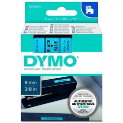 (S0720710) DYMO CINTA DE TRANSFERENCIA TERMICA D1 - NEGRO SOBRE AZUL - 9MMX7M - POLIESTER - ROTULADORA LABELMANAGER