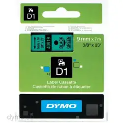 (S0720740) DYMO CINTA DE TRANSFERENCIA TERMICA D1 - NEGRO SOBRE VERDE - 9MMX7M - POLIESTER - ROTULADORA LABELMANAGER