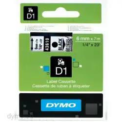 (S0720770) DYMO CINTA DE TRANSFERENCIA TERMICA D1 - NEGRO SOBRE TRANSPARENTE - 6MMX7M - POLIESTER - ROTULADORA LABELMANAGER