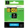 (S0720880) DYMO CINTA DE TRANSFERENCIA TERMICA D1 - NEGRO SOBRE AMARILLO - 19MMX7M - POLIESTER - ROTULADORA LABELMANAGER