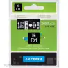(S0720910) DYMO CINTA DE TRANSFERENCIA TÉRMICA D1 - BLANCO SOBRE NEGRO - 19MMX7M - POLIESTER - ROTULADORA LABELMANAGER