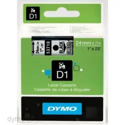 (S0720920) DYMO CINTA DE TRANSFERENCIA TERMICA D1 - NEGRO SOBRE TRANSPARENTE - 24MMX7M - POLIESTER - ROTULADORA LABELMANAGER