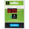 (S0720970) DYMO CINTA DE TRANSFERENCIA TERMICA D1 - NEGRO SOBRE ROJO - 24MMX7M - POLIESTER - ROTULADORA LABELMANAGER