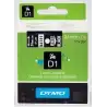 (S0721010) DYMO CINTA DE TRANSFERENCIA TERMICA D1 - BLANCO SOBRE NEGRO - 24MMX7M - POLIESTER - ROTULADORA LABELMANAGER
