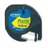 (S0721620) DYMO CINTA 91202 - NEGRO SOBRE AMARILLO - 12MMX4M - PLÁSTICO - ROTULADORA LETRATAG