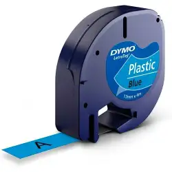 (S0721650) DYMO CINTA 91205 - NEGRO SOBRE AZUL - 12MMX4M - PLÁSTICO - ROTULADORA LETRATAG